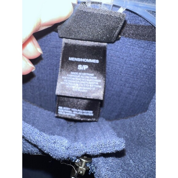 The North Face Jacket Mens S Blue Ribbed Fleece Zip Up 2 Tone Textured gorpcore - Picture 3 of 9